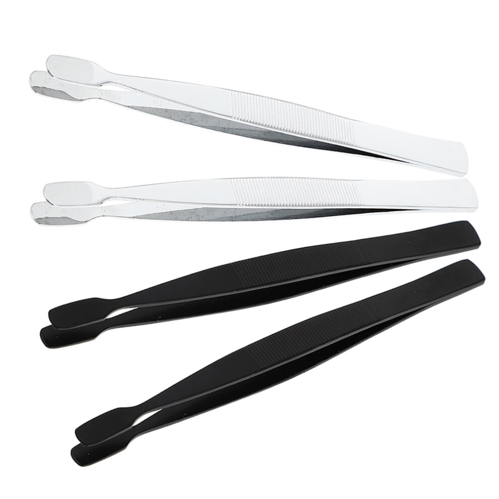 Stamp Tweezers Stainless Steel 4-Piece Precision Set