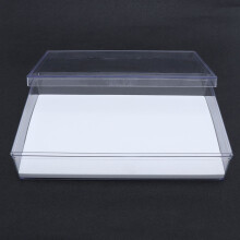 Scatola espositiva in plastica trasparente, dimensioni 28x18x6 cm