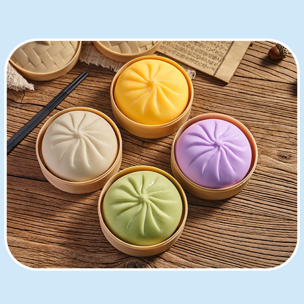 2026 New Purple Dumpling Squishy Large with Steamer Box – Super Soft Jumbo Stress Relief Squishy, Compatible with Anxiety Relief