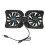 Πτυσσόμενη βάση ψύξης χαμηλού θορύβου USB Powered2Fans για λεπτή ψύξη φορητού 1