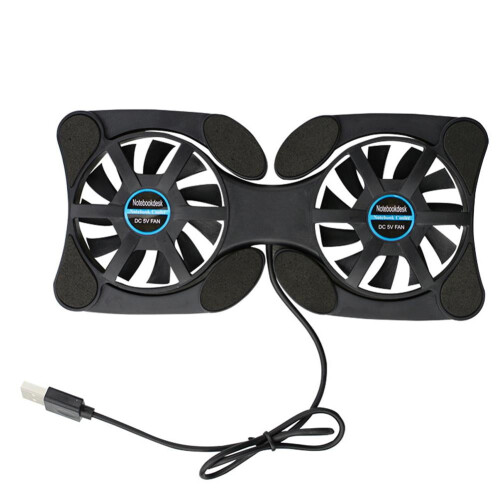 Πτυσσόμενη βάση ψύξης χαμηλού θορύβου USB Powered2Fans για λεπτή ψύξη φορητού