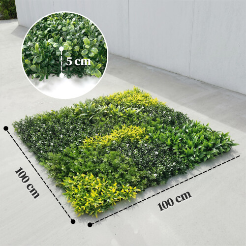 Outsunny Outsunny Artificial Grass Wall Panel, Greenery Wall, 100x100 cm, Green 1