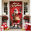 Faixa de Natal com Papai Noel e Boneco de Neve para Porta, 35x71 polegadas 1