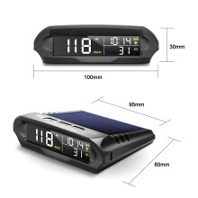 Alarme de survitesse à énergie solaire avec affichage tête haute (HUD LCD) - 1 pièce