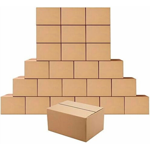 Caixas de papelão para envio, 20x15x10 cm (8x6x4 polegadas), pacote com 25 unidades