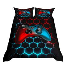 Juego de edredón para videojuegos tamaño individual para niños, adolescentes y niños, juego de ropa de cama con diseño de mando de videojuegos