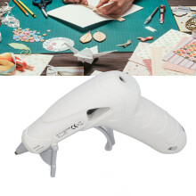 Rechargeable Cordless Mini Hot Melt Glue Gun - 2200mAh, 10W, White