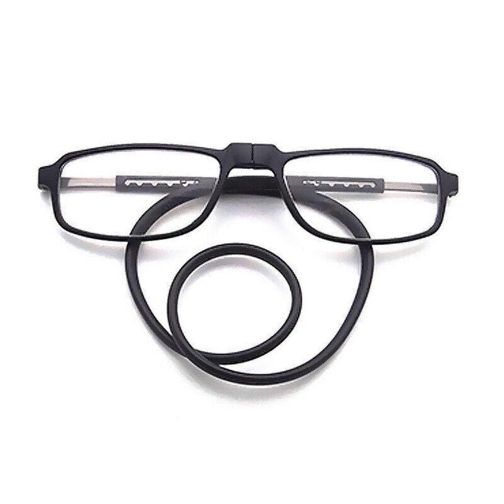 Reading Glasses Hanging Folding Magnetic Front Click Connect Neck Readers Lightweight Eyeglasses for Men and Women 2.50