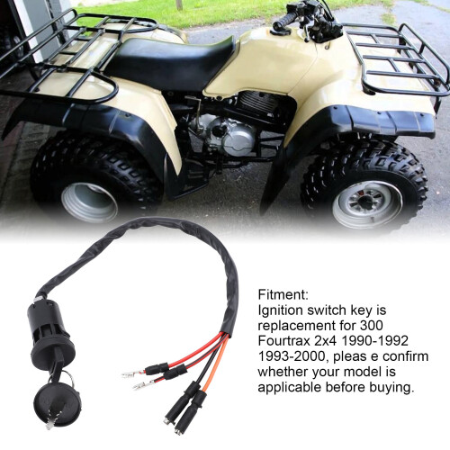 Ignition Key Switch for 300 Fourtrax 2x4 ATV 1990-2000 2