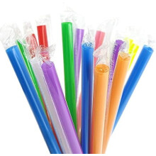 Canudos Jumbo para Smoothie 9,45 pol. 11 mm de diâmetro 100 unidades