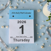 Calendario da parete staccabile di 365 giorni, blu ceco
