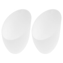 Klosz do lampy w kształcie podkowy, plastikowy, 13x8,5x8,5 cm, biały, 2 sztuki