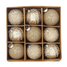 Set di 9 palline decorative natalizie in cristallo