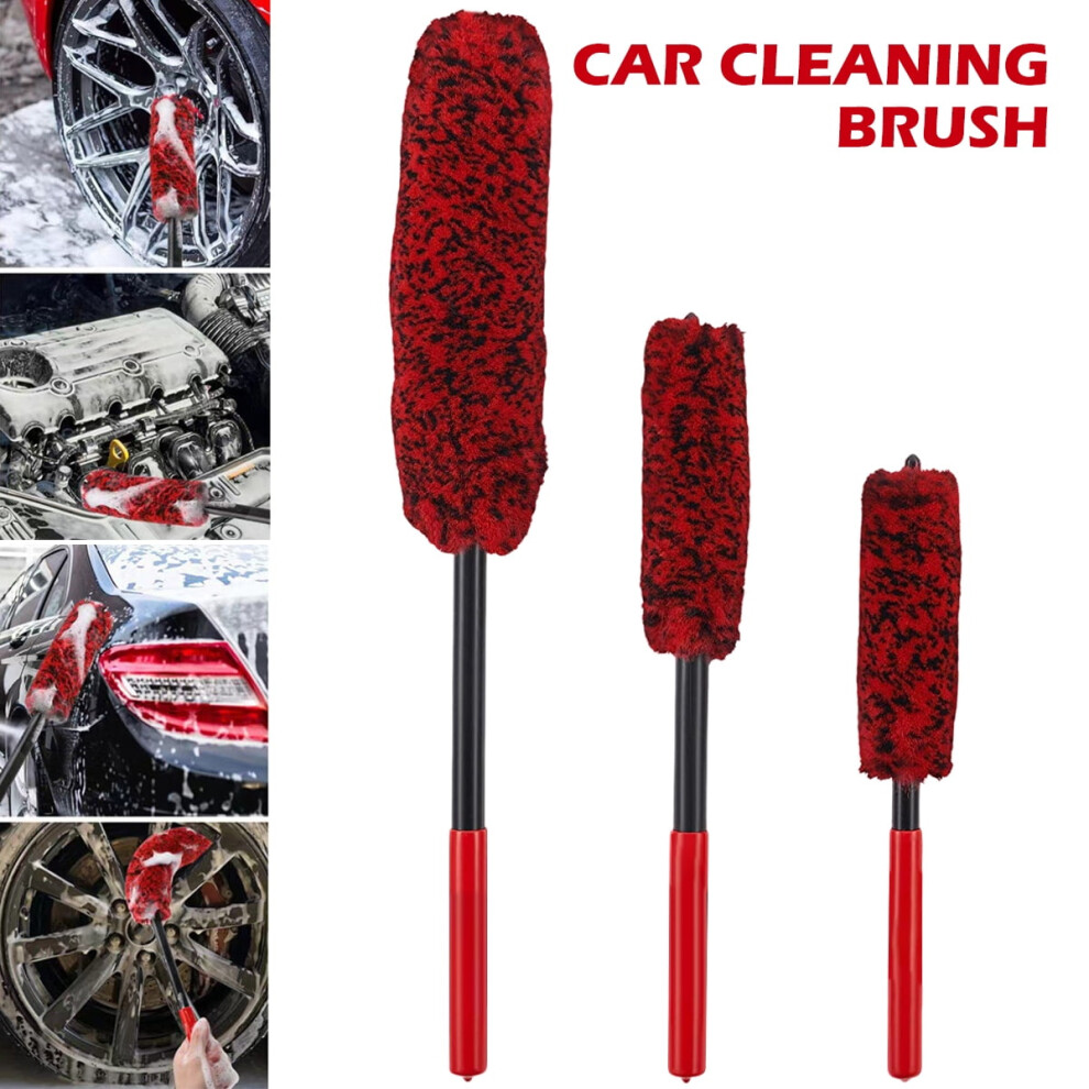10Inch Car Wheel Cleaning Brush Nylon Car Wheel Rim Detailing Brush With Long Handle Bendable Car Cleaner Brush Synthetic 9558633817805