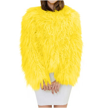 Veste d'hiver longue pour femme, couleur unie, isolée, à capuche et poches avant, chaude et décontractée, jaune, taille C XL