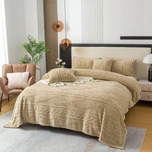 Sherpa-peitto, queen size – 3D-boho-kuvio, 320 g/m²