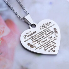 I Love You Heart Pendant Necklace Gifts for Daughter/Son – Christmas & Birthday Jewelry from Mom & Dad | Compatible with All Occasions