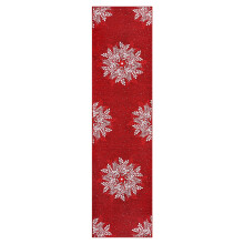 Tapete de Natal com Flocos de Neve, 60x240cm, Antiderrapante