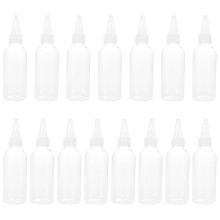 HEMOTON transparante plastic knijpfles met naaldmondstuk voor het bewaren van 80 ml