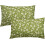 Conjunto de 2 capas de almofada vintage com estampa floral, 45x45cm (18x18 polegadas), em linho. 1