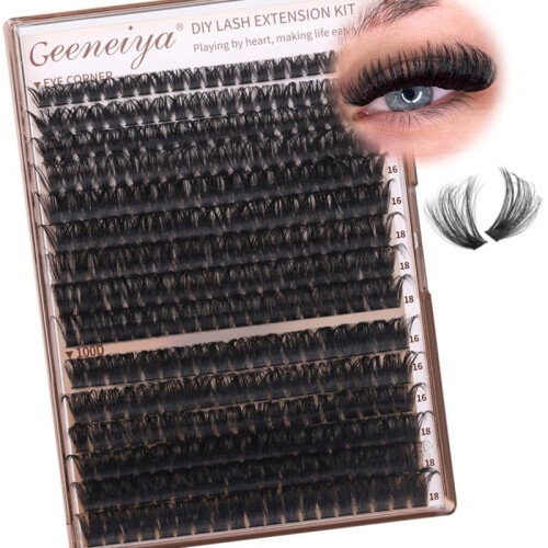 Συστάδες βλεφαρίδων όγκου D-Curl300 τεμάχια10–18 χιλ.