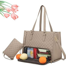 Packuum Tote Bag, Packuumbagsco3-i-1-tote taske, der passer til 15,6'' moderne frokostrygsæk til kvinder