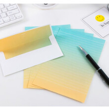 Briefpapier und Umschläge mit Farbverlauf, 4 Blatt + 2
