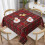Toalha de mesa quadrada de Natal, 52 polegadas, xadrez búfalo vermelho 1