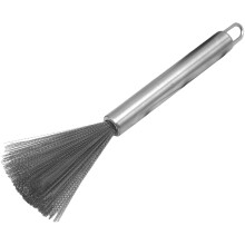Cepillo de cocina de acero inoxidable para lavar platos (1 unidad)