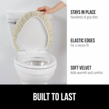Chenille-Toilettensitzbezug 19,5 x 18,5 Zoll
