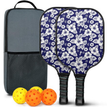 Pickleball Paddles Sæt Blomster Glasfiber2 Paddles + 2