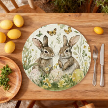 Runde Oster-Tischsets aus Polyester, 40 cm