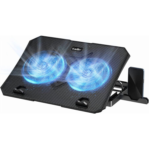 Base de resfriamento para laptop com 2 ventiladores para telas de 10 a 15,6 polegadas.