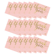 Cartes de remerciement roses pour petites entreprises – Lot de 50