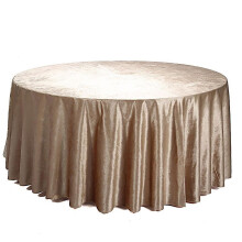 BalsaCircle Christmas Holidays 120" Champagne Round Premium Velvet Tablecloth Linen
