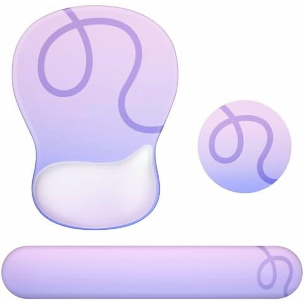 Ergonomic Keyboard Wrist Rest Set With Memory Foam Mouse 9377112924304