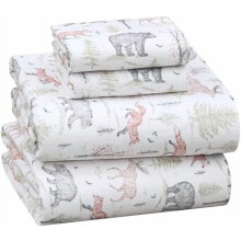 Bettwäsche-Set aus 100 % Baumwollflanell, Einzelbettgröße, 160 g/m²
