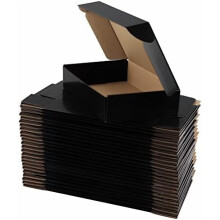 Verpakking van 25 stuks 9x6x2 verzenddozen voor kleine bedrijven, zwarte kartonnen verpakkingsdozen, verhuisdozen