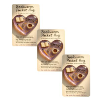 Mini fichas de bolsillo con forma de corazón y libro (3 unidades) – Regalo de agradecimiento para amantes de los libros, compatible con ratones de
