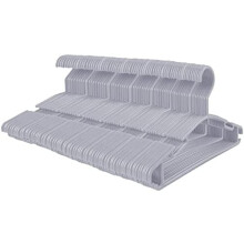Paquete de 100 perchas para ropa de bebé, plástico gris.