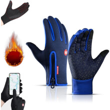 Waterproof Windproof Thermal Touchscreen Gloves for Men/Women – Non-Slip Grip, Cold Weather Cycling, Running, Driving, Skiing, Hiking