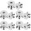 Aluminum Dresser Knobs Silver 10 Pack 1