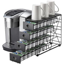Soporte de 4 niveles para cápsulas K-Cup de Keurig – Almacenamiento metálico para 56 cápsulas