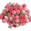 Manta redonda de crochê com flores rosa, 109 cm (43 polegadas) 1