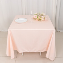 BalsaCircle70x70in Blush Premium Scuba Poliester Kwadratowy Obrus Pościel Imprezowa Dekoracje Wydarzenia Materiały
