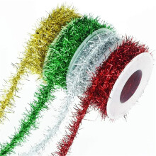Ghirlanda natalizia di tinsel metallico 9m