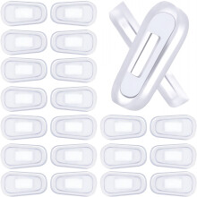 10 paia di coprinasali in silicone trasparenti per occhiali, cuscinetti nasali morbidi e antiscivolo.
