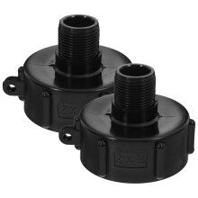 2 adaptateurs robustes pour conteneurs IBC, raccords pour tuyau d'arrosage et réservoir, filetage grossier, adaptateur de vanne de transfert