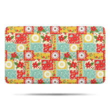 Pioneer Flower Floral Bathroom Rug, Non-Slip Microfiber Mat with Rubber Backing, Soft17"x30" Bath Mat