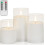 Rote LED-Wachskerzen, 3er-Set – 3"x4", 3"x5", 3"x6" 1